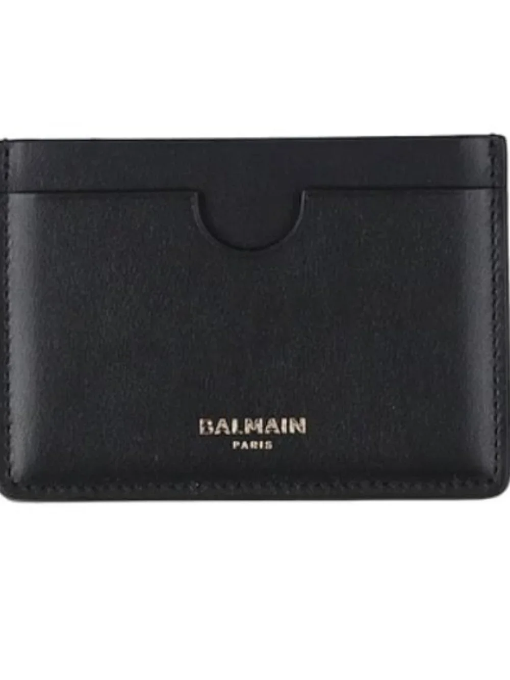 BALMAIN Leather Cardholder Black